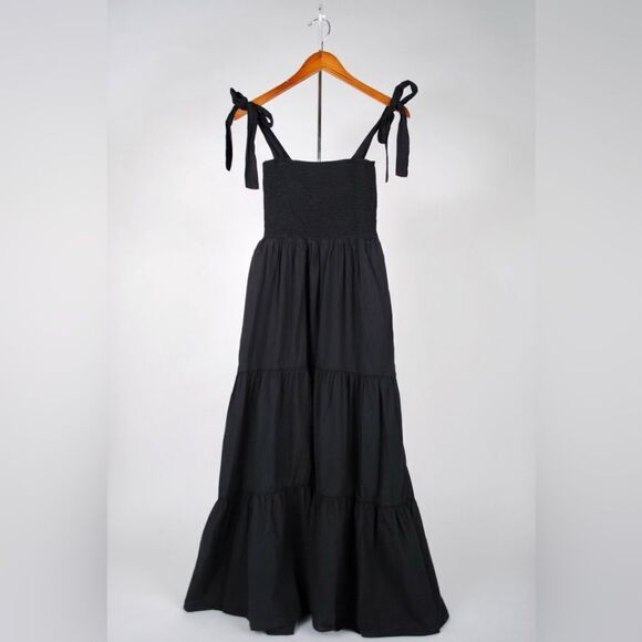 XIRENA LORRAINE smocked DRESS in black - Picture 7 of 12
